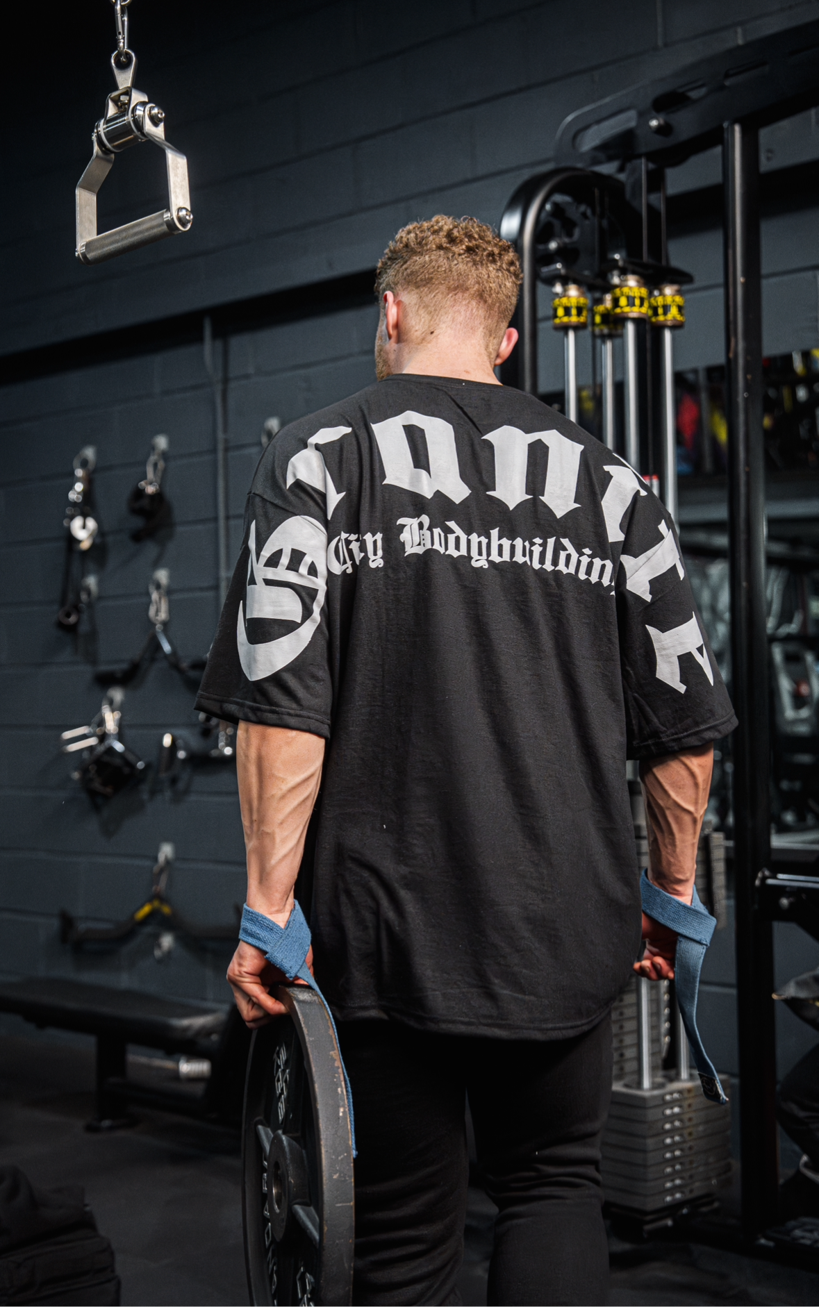 Gothic Granite White on black T