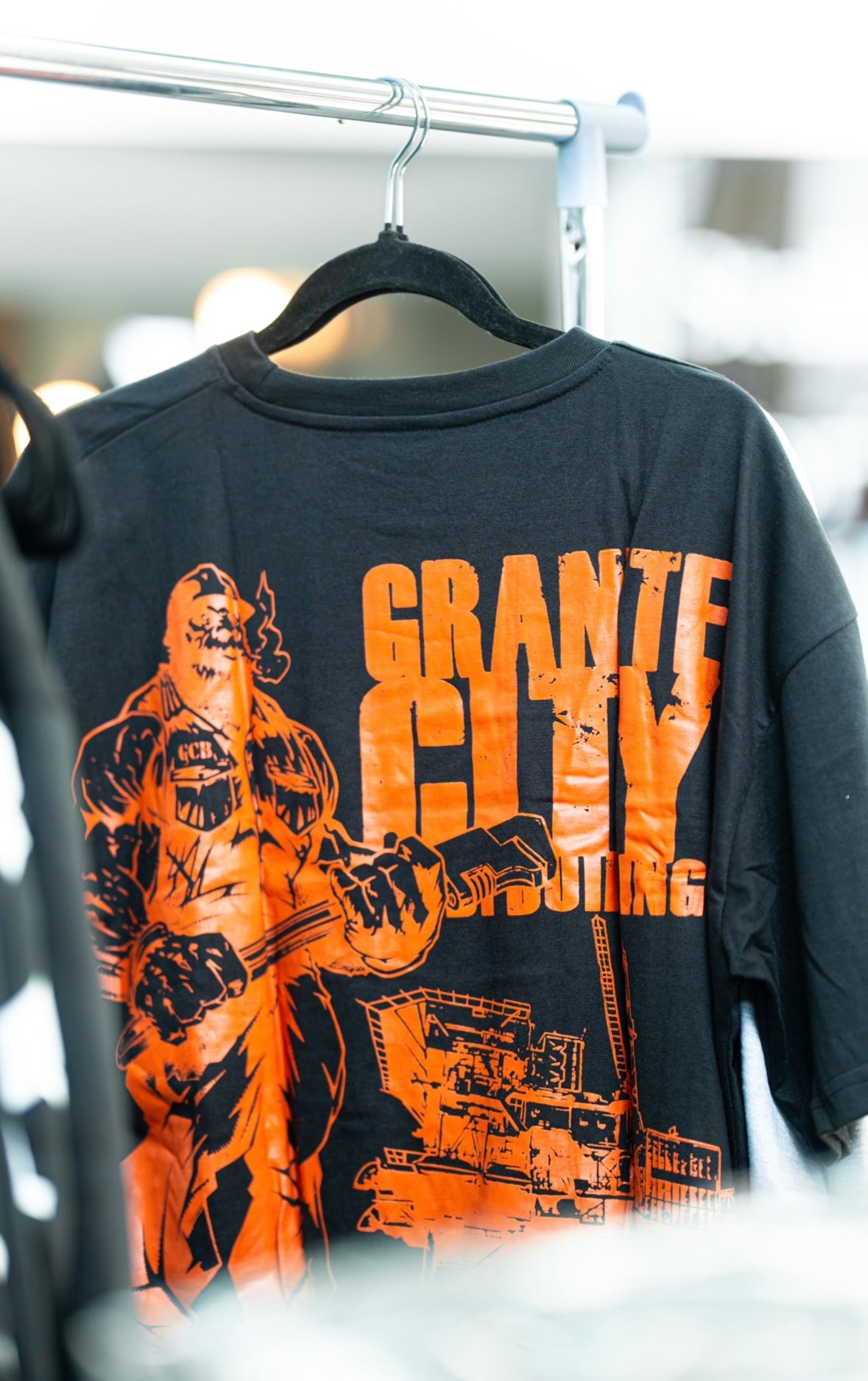 Big Rig orange on black